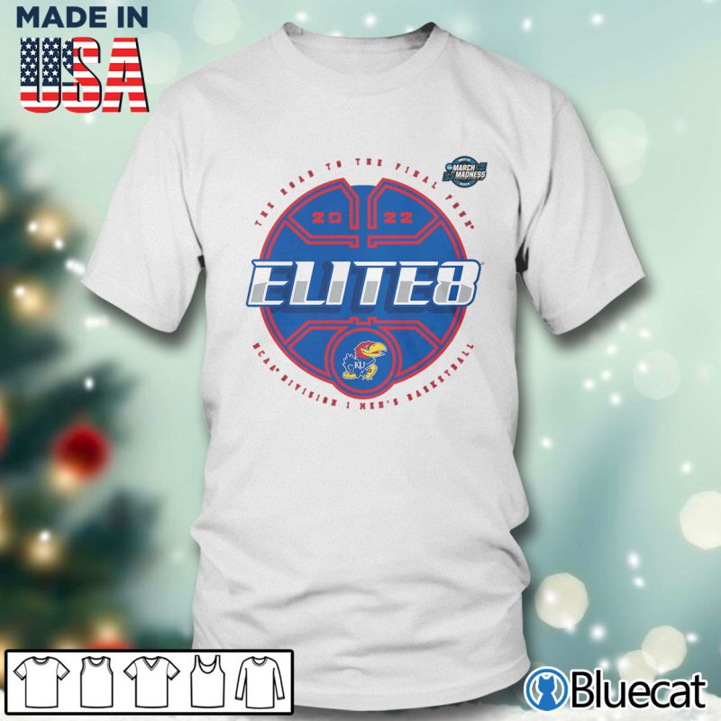 Men T shirt Kansas Jayhawks 2022 Tournament March Madness Elite Eight Elite T Shirt