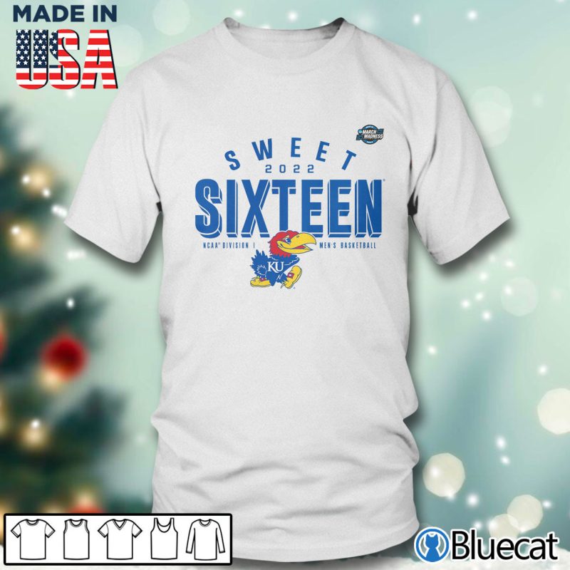 Men T shirt Kansas Jayhawks 2022 Tournament March Madness Sweet Sixteen Jumpball T Shirt