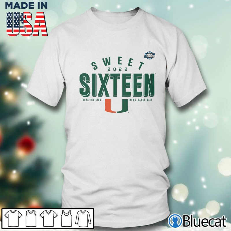 Men T shirt Miami Hurricanes 2022 Tournament March Madness Sweet Sixteen Jumpball T Shirt