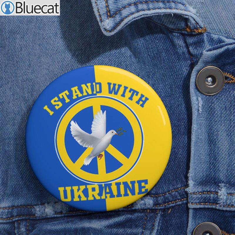 No War I Stand With Ukraine Pin Buttons