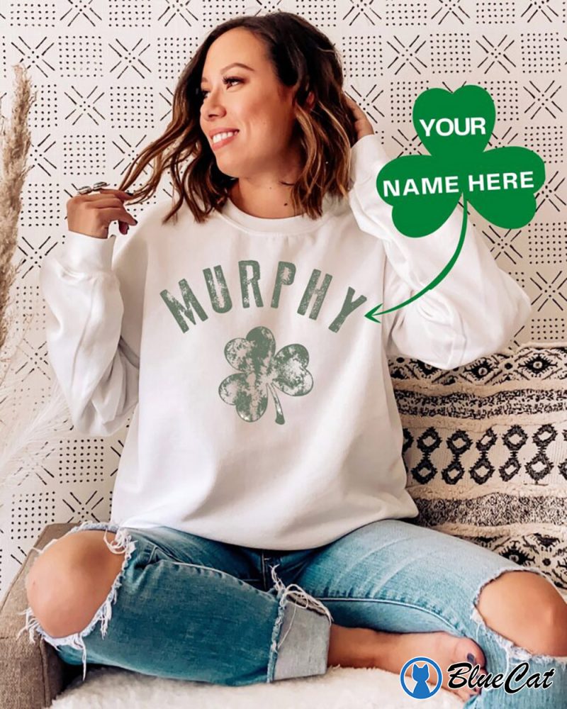 Personalized Last Name Irish St Patricks Day Sweatshirt