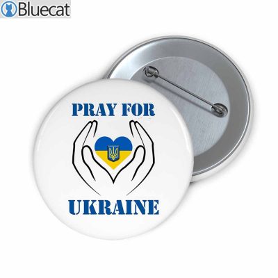 Pray For Ukraine Stop The War Metal Pin Buttons