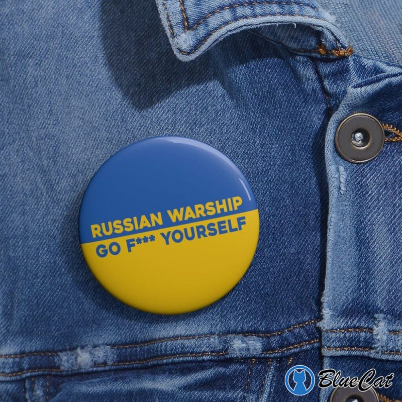 Russian Warship Go F Yourself Pin Buttons