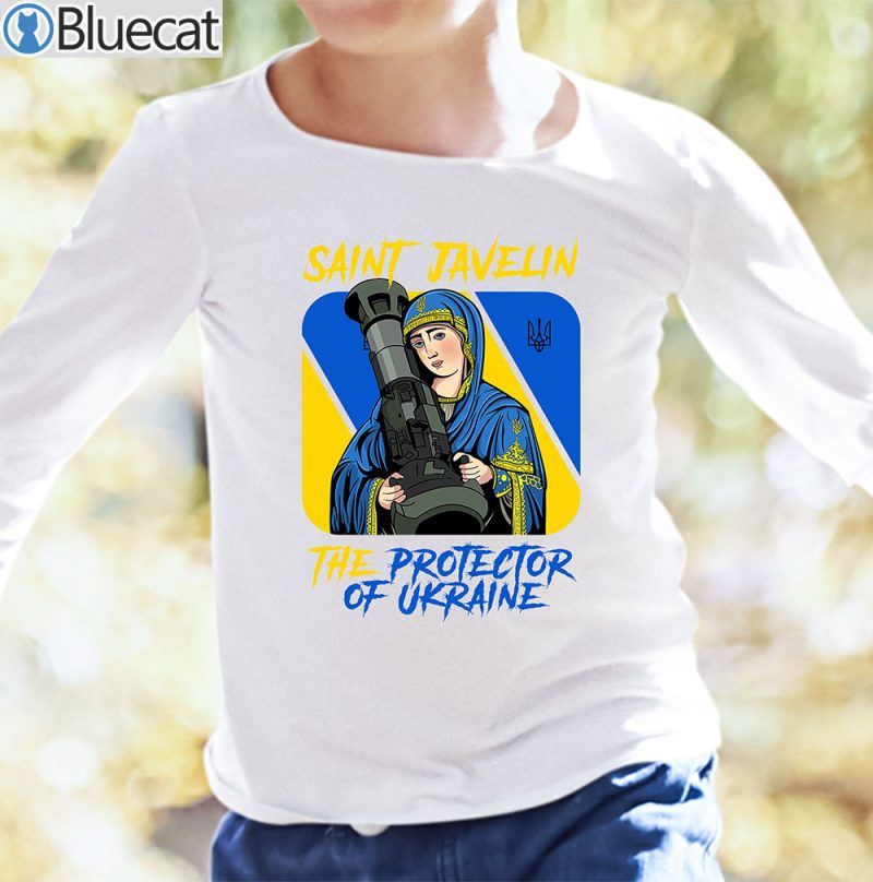 Saint Javelin The Protector Of Ukraine Shirt Peace Love Ukrainian 1