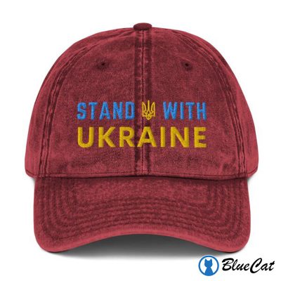Stand With Ukraine Embroidered Trucker Hat 1
