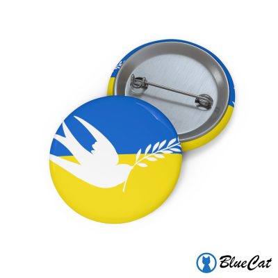 Stand With Ukraine Flag Peace Pin Buttons 1