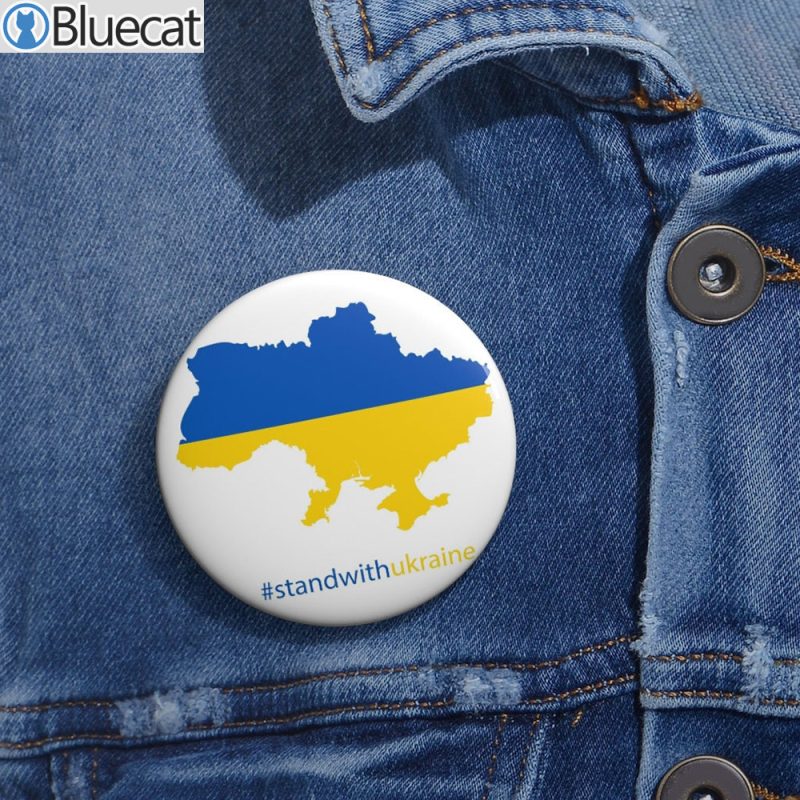 Stand With Ukraine Stop War Metal Pin Buttons
