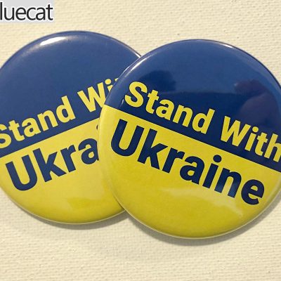 Support Ukraine Stand With Metal Pin Buttons