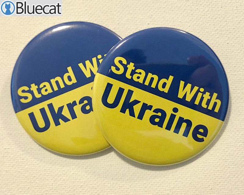 Support Ukraine Stand With Metal Pin Buttons