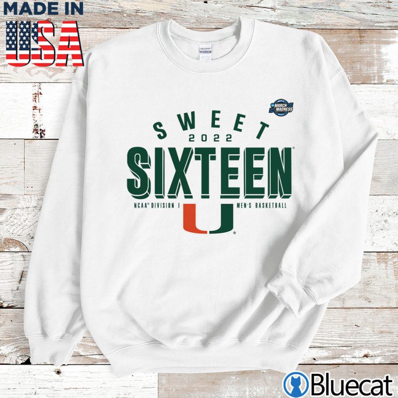 Sweatshirt Miami Hurricanes 2022 Tournament March Madness Sweet Sixteen Jumpball T Shirt