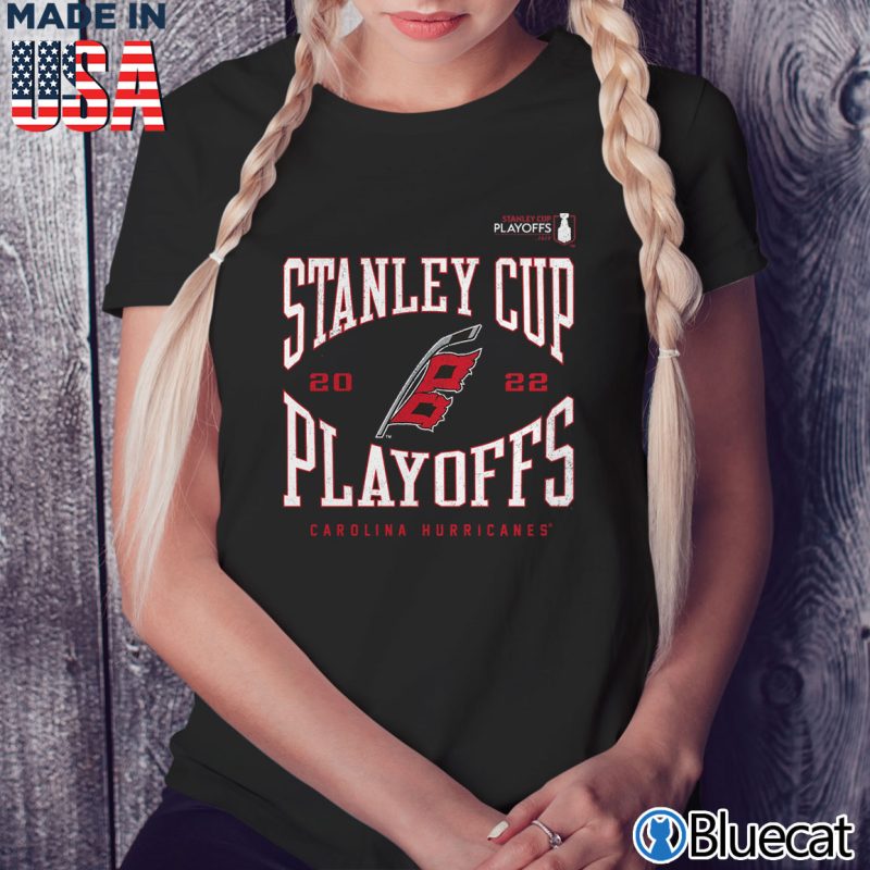 Black Ladies Tee Carolina Hurricanes 2022 Stanley Cup Playoffs Big Tall Playmaker T Shirt