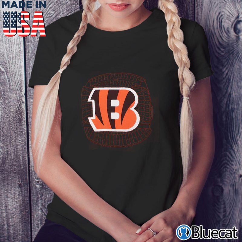 Black Ladies Tee Cincinnati Bengals New Era Stadium T Shirt