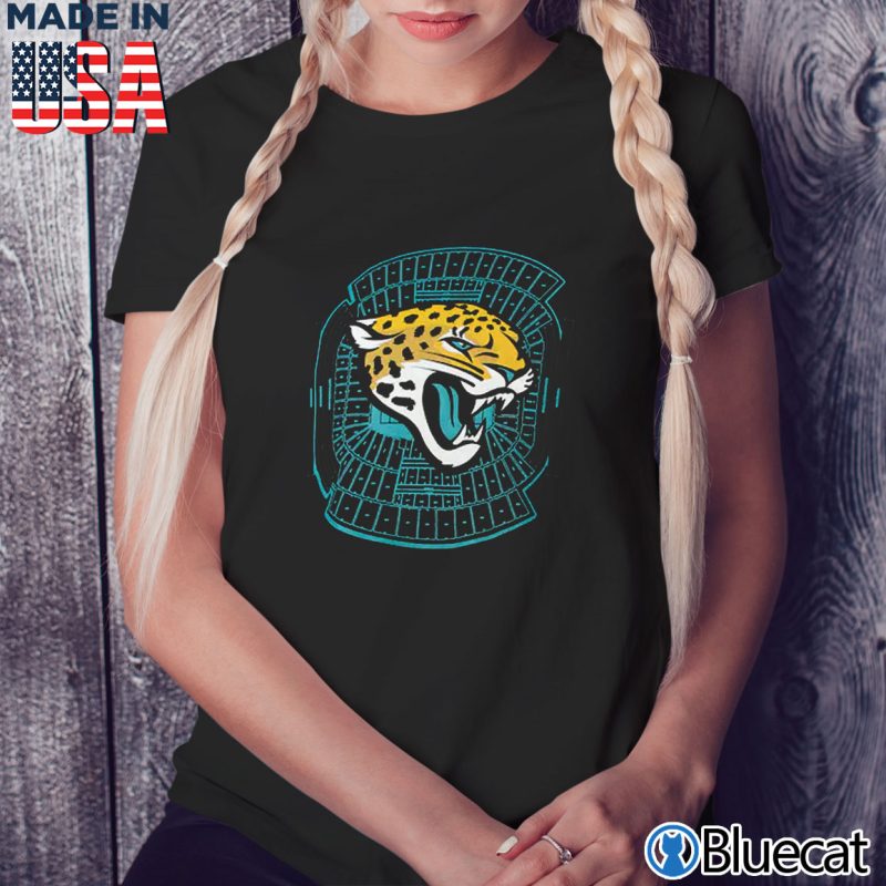 Black Ladies Tee Jacksonville Jaguars New Era Stadium T Shirt