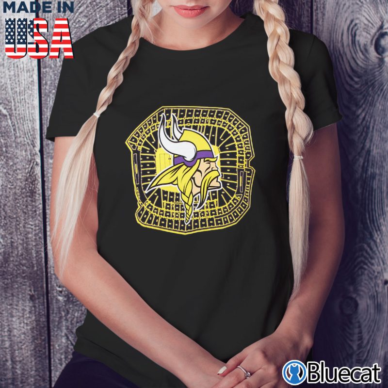 Black Ladies Tee Minnesota Vikings New Era Stadium T Shirt