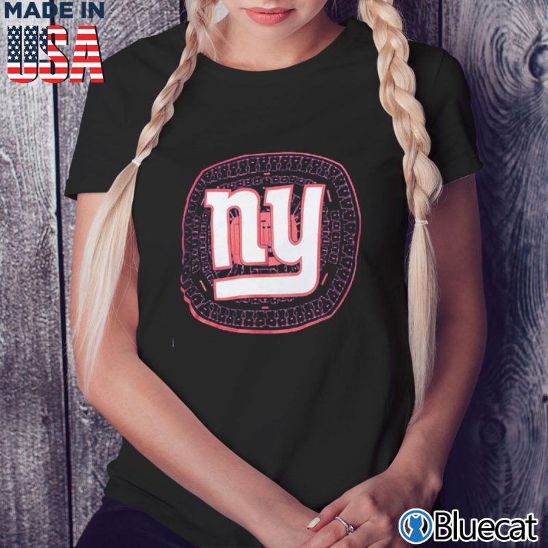 Black Ladies Tee New York Giants New Era Stadium T Shirt
