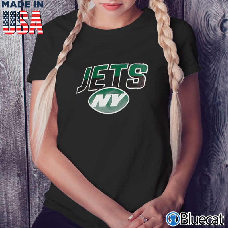 Black Ladies Tee New York Jets New Era Brushed T shirt
