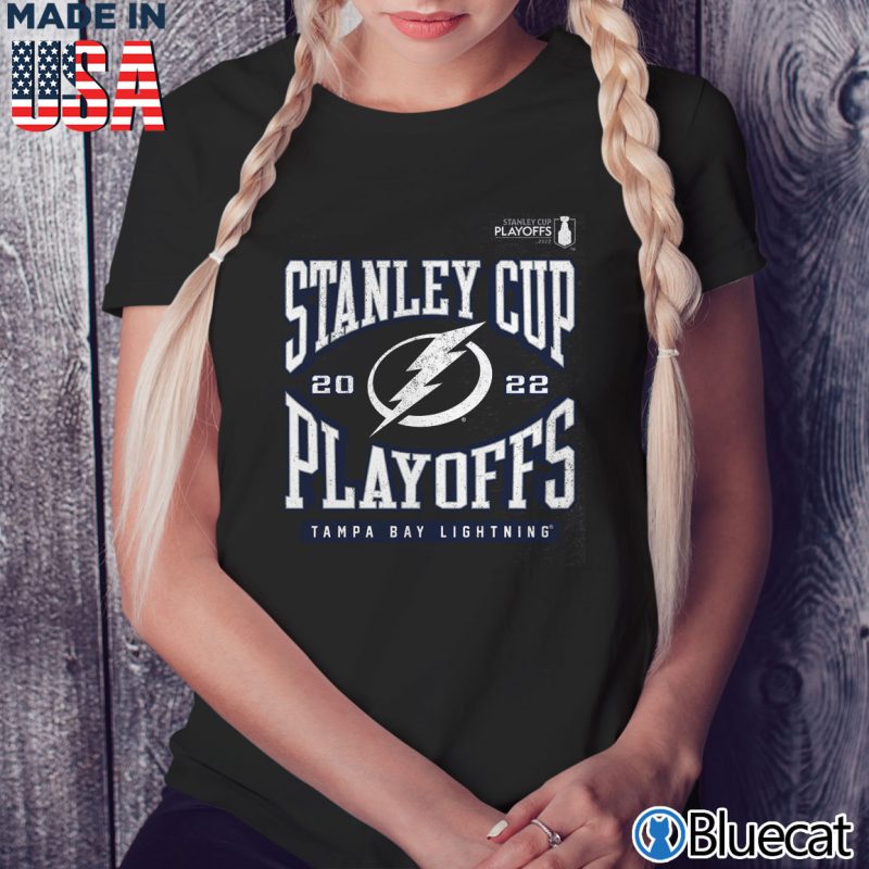 Black Ladies Tee Tampa Bay Lightning 2022 Stanley Cup Playoffs Wraparound T Shirt