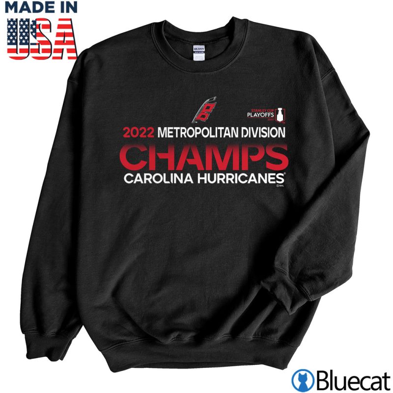 Black Sweatshirt Carolina Hurricanes Fanatics Branded 2022 Metropolitan Division Champions T Shirt