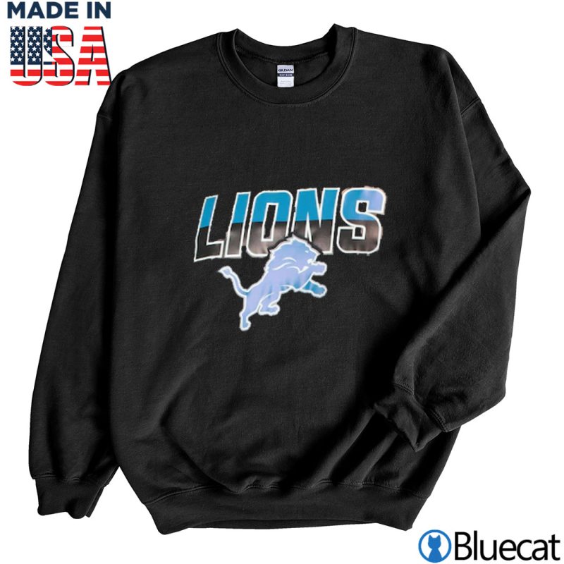 Black Sweatshirt Detroit Lions New Era Brushed T shirt