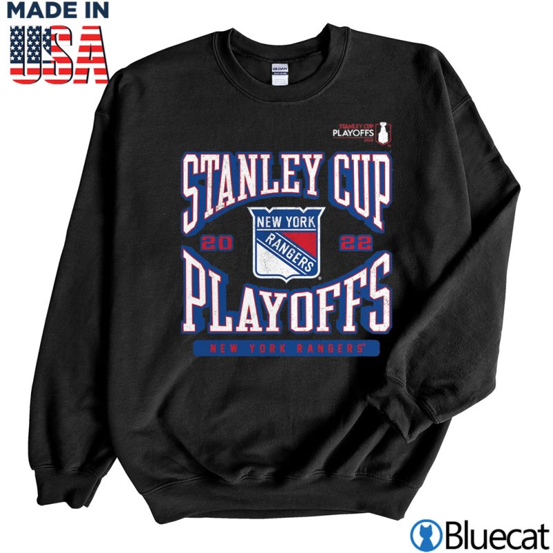 Black Sweatshirt New York Rangers 2022 Stanley Cup Playoffs Big Tall Playmaker T Shirt