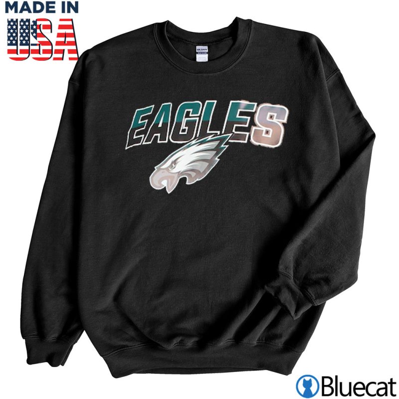 Black Sweatshirt Philadelphia Eagles New Era Brushed T shirt