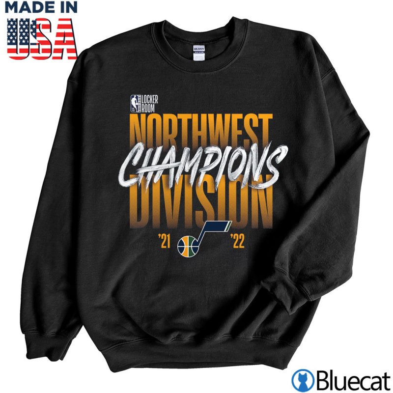 Black Sweatshirt Utah Jazz Fanatics Branded 2022 Northwest Division Champions Locker Room T Shirt