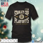 Black T shirt Boston Bruins 2022 Stanley Cup Playoffs Wraparound T Shirt