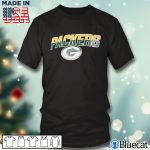 Black T shirt Green Bay Packers New Era Brushed T shirt