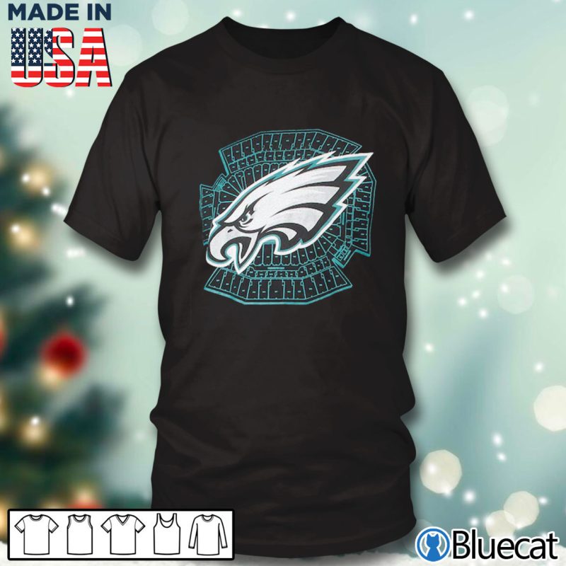 Black T shirt Philadelphia Eagles New Era Stadium T Shirt