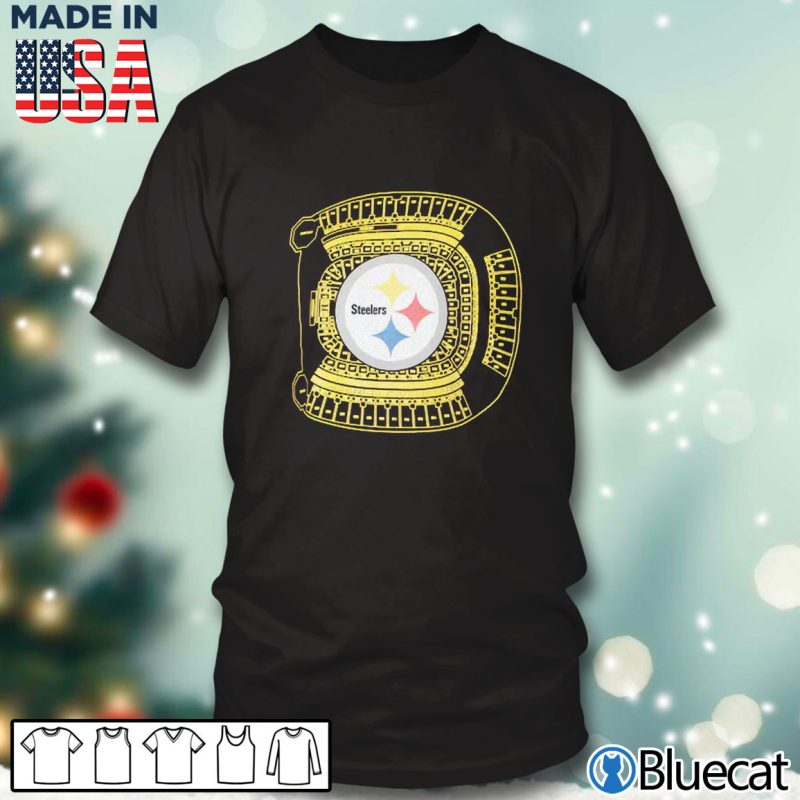 Black T shirt Pittsburgh Steelers New Era Stadium T Shirt