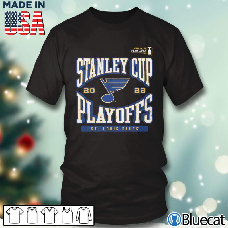 Black T shirt St. Louis Blues 2022 Stanley Cup Playoffs Wraparound T Shirt