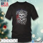 Black T shirt Stone Cold Steve Austin Texas Flag Skull T Shirt