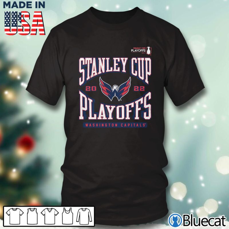 Black T shirt Washington Capitals 2022 Stanley Cup Playoffs Wraparound T Shirt
