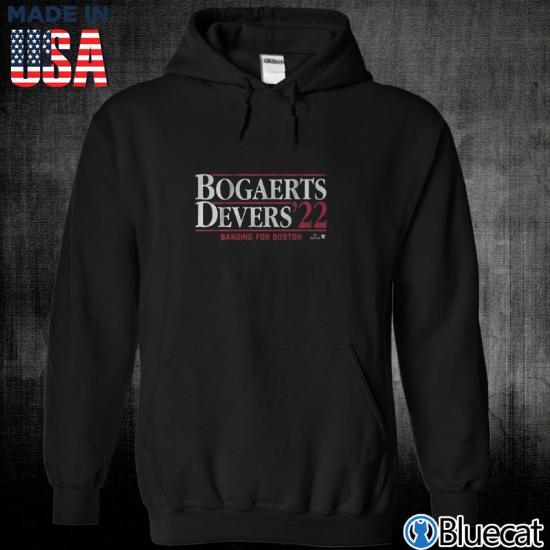 Black Unisex Hoodie Bogaerts Devers 22 Banging for Boston T shirt