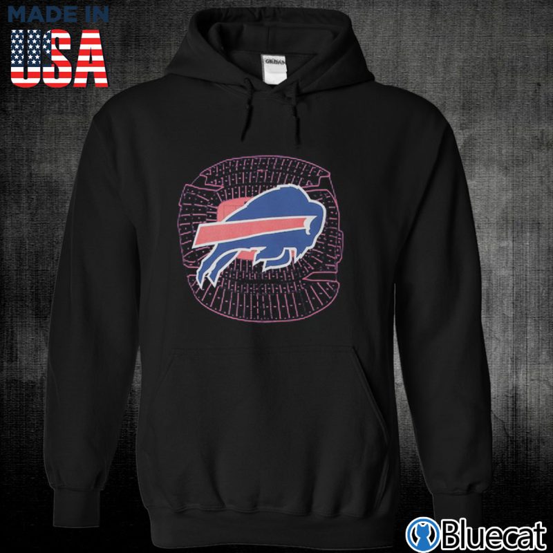 Black Unisex Hoodie Buffalo Bills New Era Stadium T Shirt