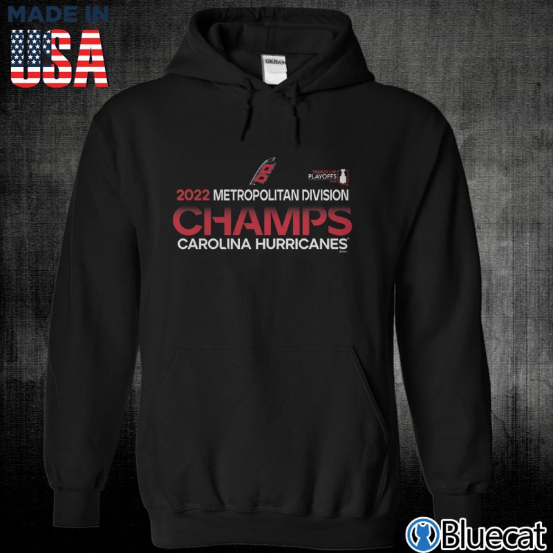 Black Unisex Hoodie Carolina Hurricanes Fanatics Branded 2022 Metropolitan Division Champions T Shirt