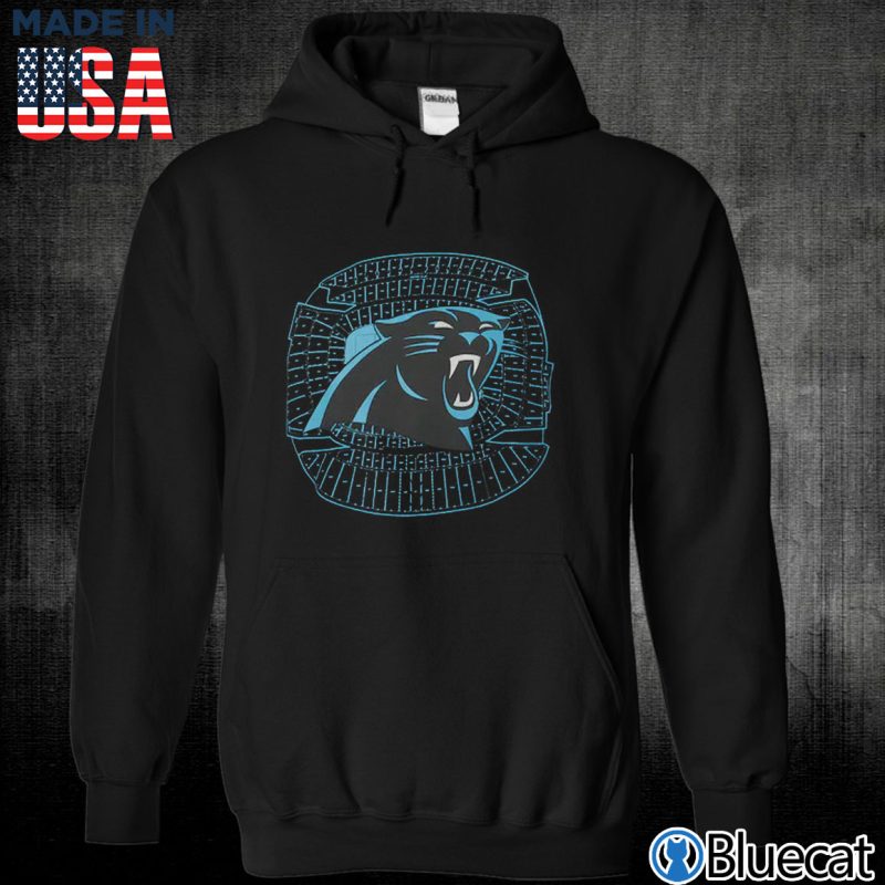Black Unisex Hoodie Carolina Panthers New Era Stadium T Shirt