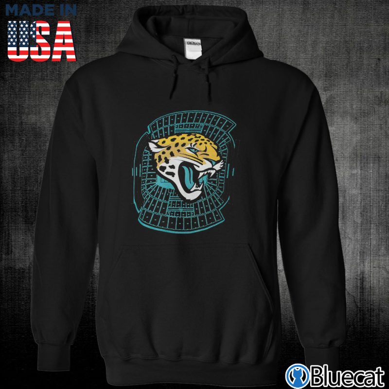 Black Unisex Hoodie Jacksonville Jaguars New Era Stadium T Shirt
