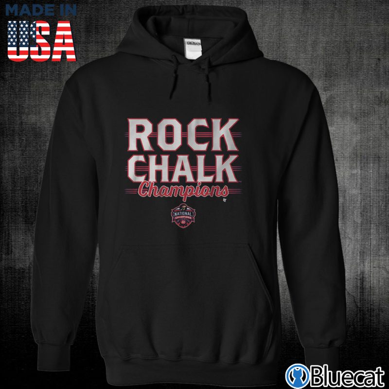 Black Unisex Hoodie Kansas Basketball Rock Chalk Champions T shirt