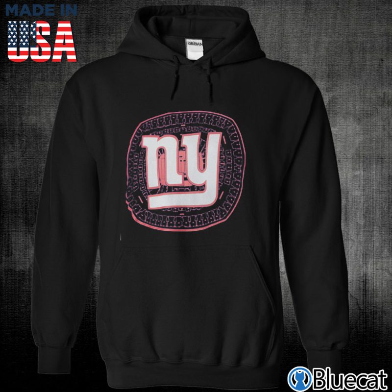 Black Unisex Hoodie New York Giants New Era Stadium T Shirt