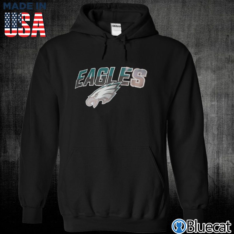 Black Unisex Hoodie Philadelphia Eagles New Era Brushed T shirt