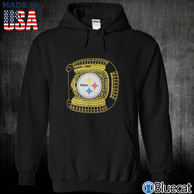Black Unisex Hoodie Pittsburgh Steelers New Era Stadium T Shirt