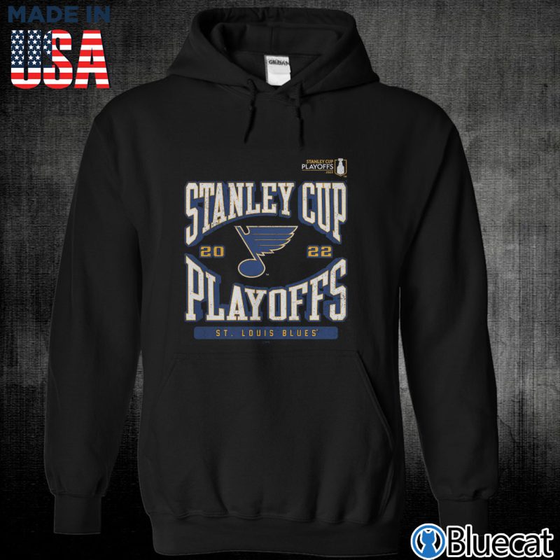 Black Unisex Hoodie St. Louis Blues 2022 Stanley Cup Playoffs Wraparound T Shirt