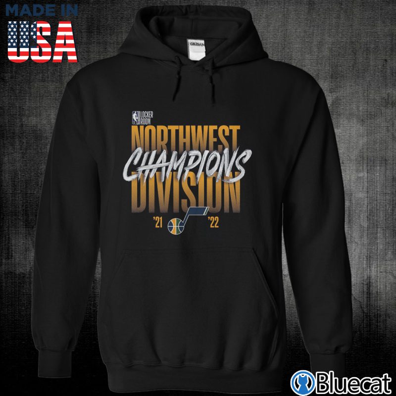 Black Unisex Hoodie Utah Jazz Fanatics Branded 2022 Northwest Division Champions Locker Room T Shirt