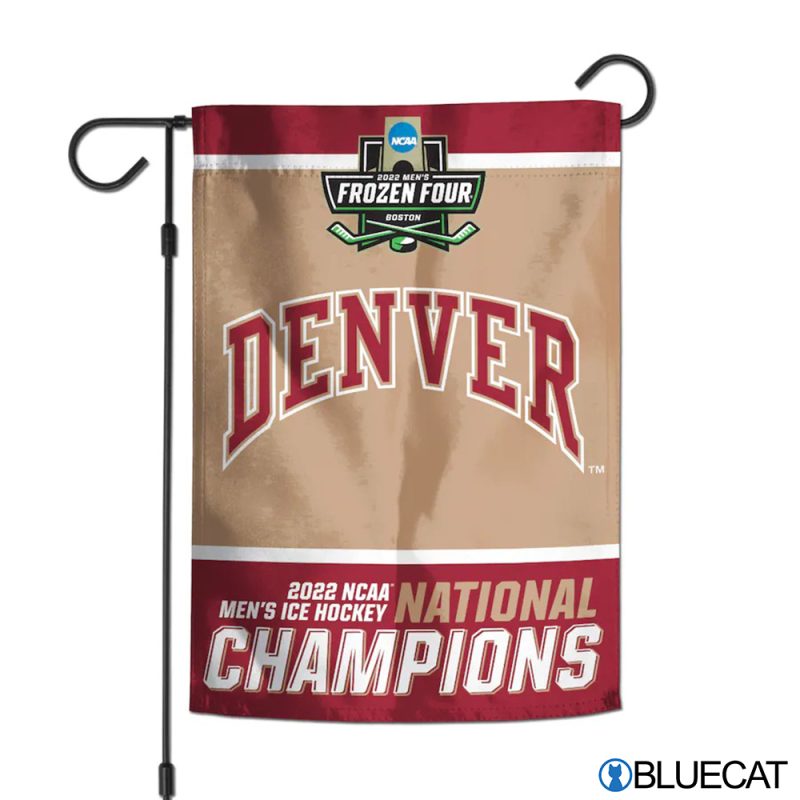Denver Pioneers WinCraft 2022 NCAA Mens Ice Hockey National Champions Double Sided Garden Flag