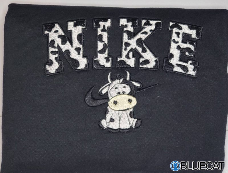 Embroidered Nike Logo With Cow Sweatshirt 1