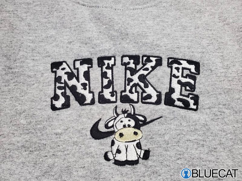 Embroidered Nike Logo With Cow Sweatshirt 2