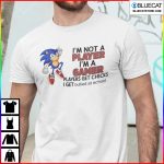 Im Not Player Im Gamer Shirt Players Get Chicks I Get Bullied At School Sonic The Hedgehog 1