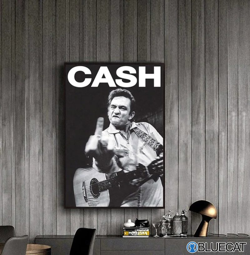 Johnny Cash Middle Finger At 1969 Fulton County Prison Poster