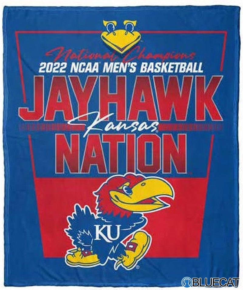 Kansas Jayhawks Champion 2022 NCAA Blankets